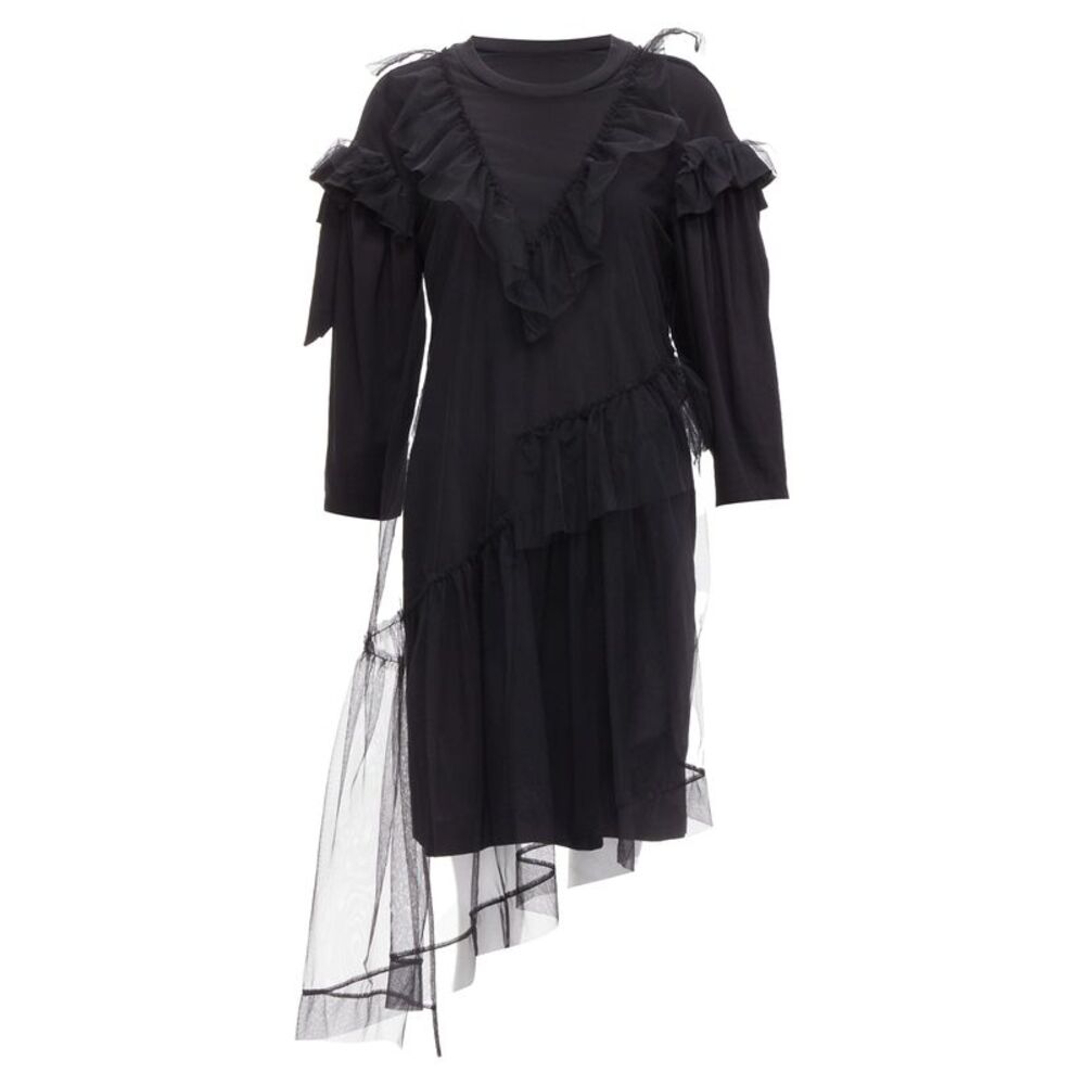 Simone Rocha Tulle Ruffle Overlay Dress